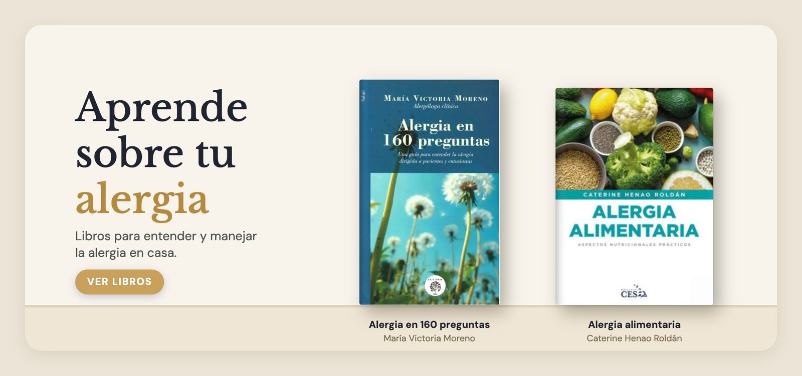 Libros: Alergia en 160 preguntas y Alergia alimentaria