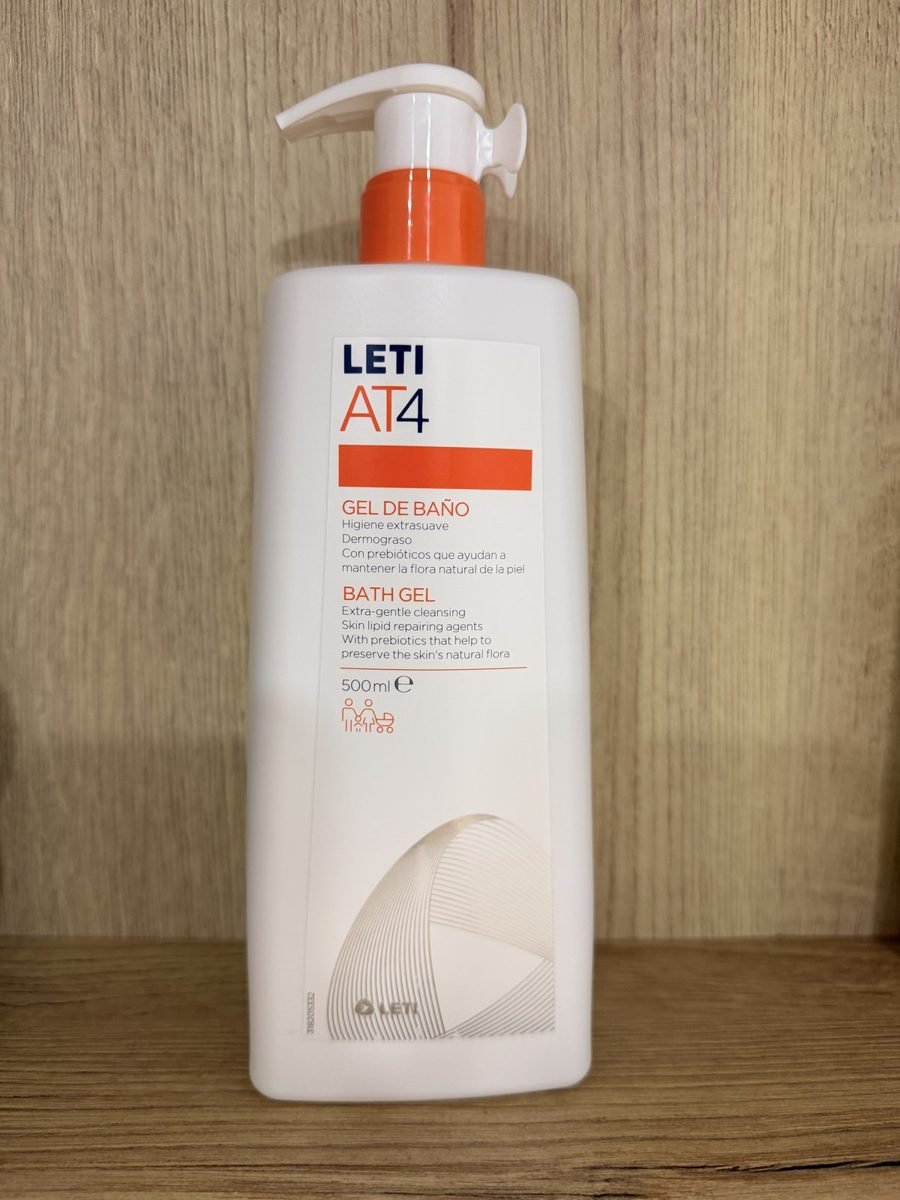 LETI AT4 Gel de Baño Piel Atópica 500 mL – foto real del producto